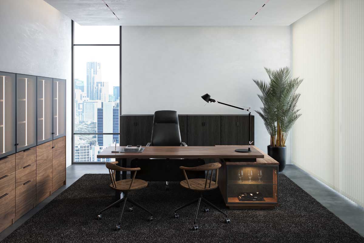 WILDWOOD EXECUTIVE DESK W200×D160×H73